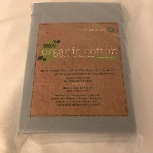 Standard pillowcase pair 20“ x 30“ in cool blue - Picture 1 of 5